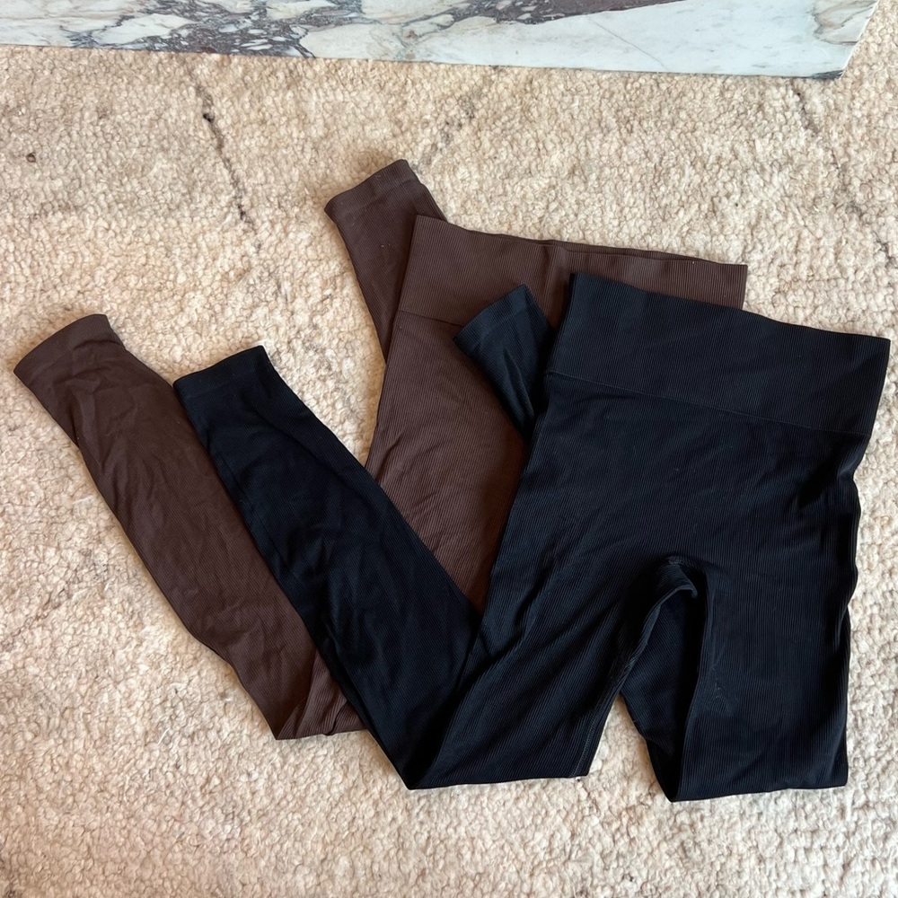 Babaton leggings (black & brown)